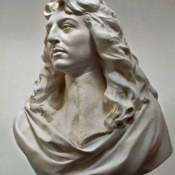 Scultura intitolato "Louis XIV jeune" da Laurent Mc, Opera d'arte originale, Gesso