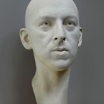 Sculpture titled "Claude Cahun" by Laurent Mc, Original Artwork, Plaster