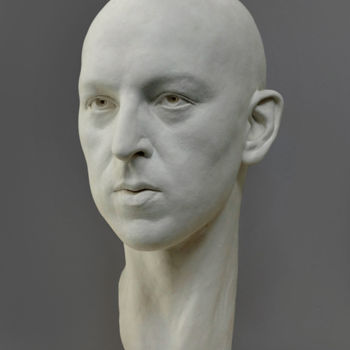 Skulptur mit dem Titel "Claude Cahun" von Laurent Mc, Original-Kunstwerk, Gips