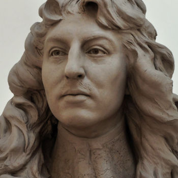 Scultura intitolato "Louis XIV, détail" da Laurent Mc, Opera d'arte originale, Argilla