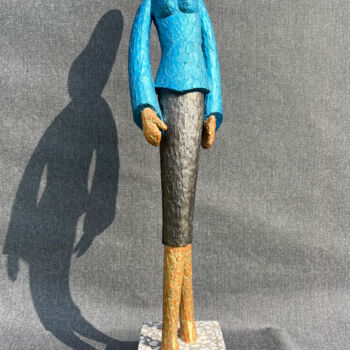 Sculpture titled "Adèle" by Laurent Messager, Original Artwork, Cement