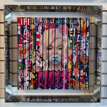 Schilderij getiteld "Marylin" door Elmago, Origineel Kunstwerk, Acryl Gemonteerd op Frame voor houten brancard