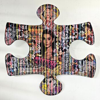 Peinture intitulée "Audrey Hepburn – Pu…" par Elmago, Œuvre d'art originale, Acrylique Monté sur Autre panneau rigide