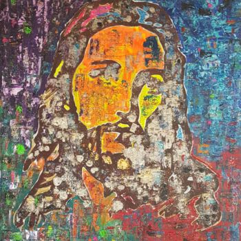 Ζωγραφική με τίτλο "JESUS" από Elmago, Αυθεντικά έργα τέχνης, Ακρυλικό