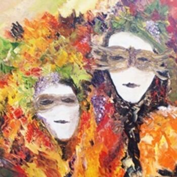 Painting titled "BAS LES MASQUES A V…" by Laurent Pate, Original Artwork