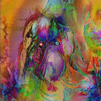 Digitale Kunst mit dem Titel "WCO22...51x51  pein…" von Laurent Pradat, Original-Kunstwerk, Digitale Malerei