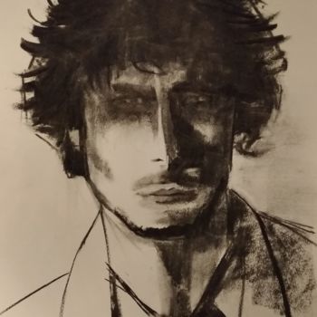 Dessin intitulée "Portrait 1er cours" par Laurent Rbld, Œuvre d'art originale, Fusain