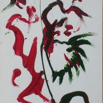 Painting titled "crazy-heartv" by L Roussel, Original Artwork, Acrylic