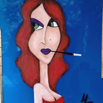 Painting titled "Ô Bar Tabac" by Laurent Leone, Original Artwork, Acrylic