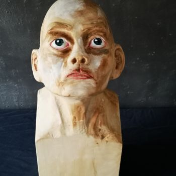 Sculpture titled "le petit" by Laurent Reverchon, Original Artwork, Wood