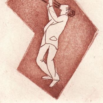 Отпечатки и Гравюры под названием "le trombonne" - Laurent Robert, Подлинное произведение искусства, гравюра