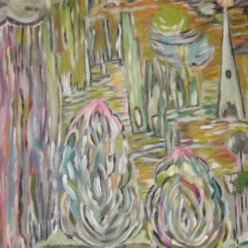 Drawing titled "le jardin du paradis" by Lauretta Bonhomme, Original Artwork