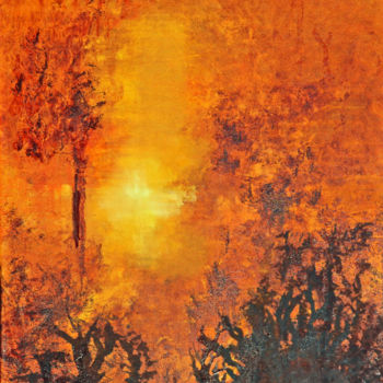 Painting titled "Lumière" by Laurette Landiech, Original Artwork, Oil