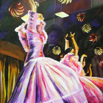 Painting titled "flamenco 8" by Laure Vieusse, Original Artwork