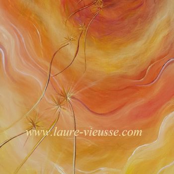 Painting titled "Convergence" by Laure Vieusse, Original Artwork, Acrylic Mounted on Wood Stretcher frame