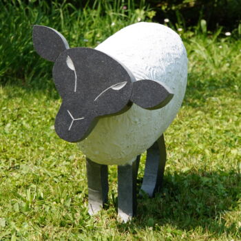 Sculpture titled "Le mouton" by Laurianne Anselmino, Original Artwork, Stone