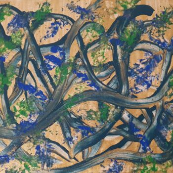 Peinture intitulée "Les serpents" par Laurie Aubéry, Œuvre d'art originale, Acrylique