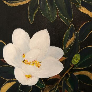 Peinture intitulée "Magnolia" par Laurie Deneux, Œuvre d'art originale