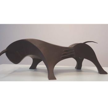 Escultura titulada "toro.jpg" por Lionel Laussedat, Obra de arte original
