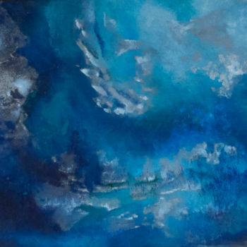 Malerei mit dem Titel "série bleu - EAU" von Lautiard, Original-Kunstwerk