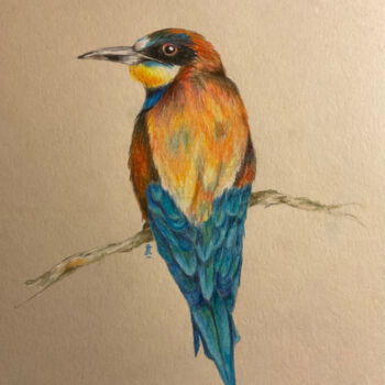 Dessin intitulée "bird" par Lautiard, Œuvre d'art originale, Crayon