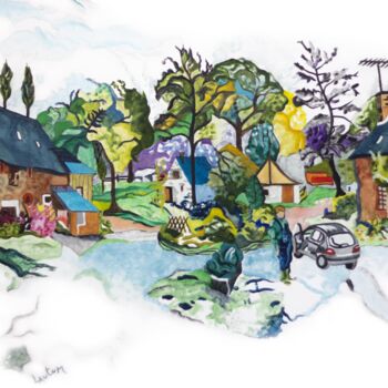 Art textile intitulée "Entre deux silences " par Lautum, Œuvre d'art originale, Huile