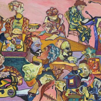 Art textile intitulée "Bric-à-brac" par Lautum, Œuvre d'art originale, Huile