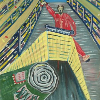 Peinture intitulée "Supermarket " par Lautum, Œuvre d'art originale, Huile