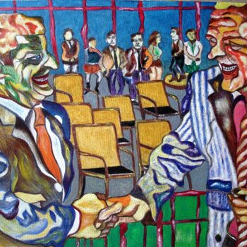 Art textile intitulée "Les bonnes affaires " par Lautum, Œuvre d'art originale, Huile