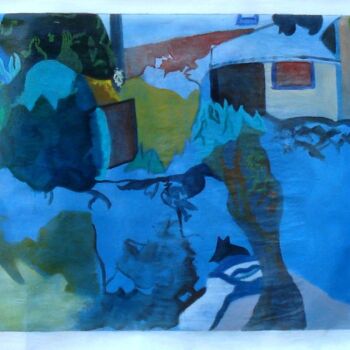 Art textile intitulée "Panorama d'octobre…" par Lautum, Œuvre d'art originale, Huile