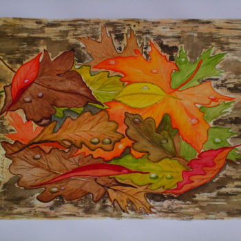 Pintura titulada "As cores do outono" por Láuzara, Obra de arte original
