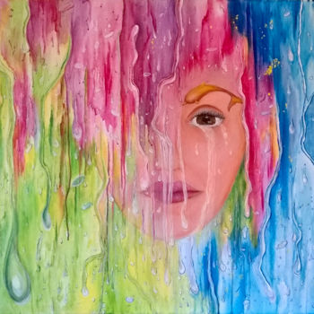 Pintura titulada "Mar de bágoas." por Láuzara, Obra de arte original, Acrílico
