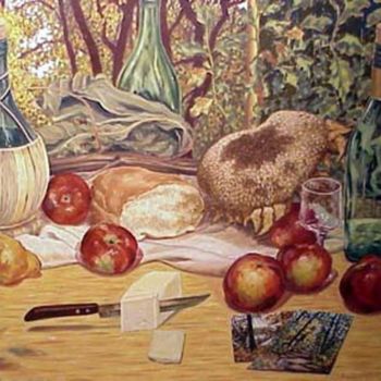 Painting titled "still life" by Peter Crighton, Original Artwork