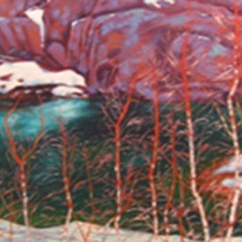 Pintura intitulada "Winter Quarry" por Peter Crighton, Obras de arte originais