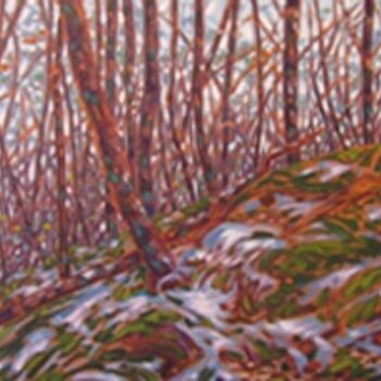 Pintura intitulada "Spring  Forest" por Peter Crighton, Obras de arte originais