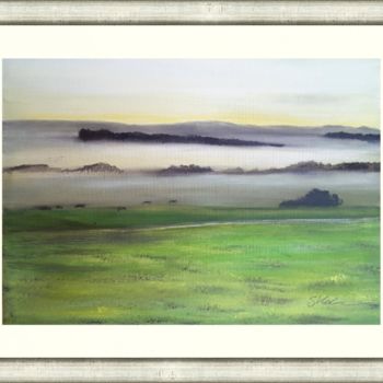 Painting titled "Schönes Allgäu" by Sigrid Helmlinger, Original Artwork, Acrylic