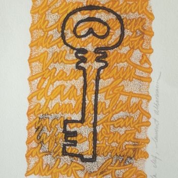 Drawing titled "La Clef" by Thierry Laverge, Original Artwork