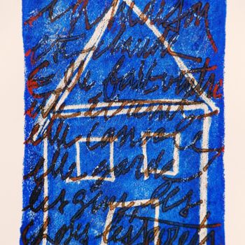 Dessin intitulée "Maisons (M.H.Lafon)" par Thierry Laverge, Œuvre d'art originale