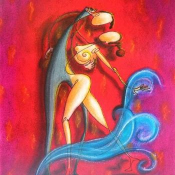 Peinture intitulée "Danseurs de tango 2" par Niute, Œuvre d'art originale