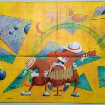 Peinture intitulée "Las Patatas" par Niute, Œuvre d'art originale