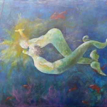 Peinture intitulée "Sirènes 3" par Niute, Œuvre d'art originale