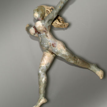 Sculpture intitulée "fille joyeuse" par Lawrence, Œuvre d'art originale