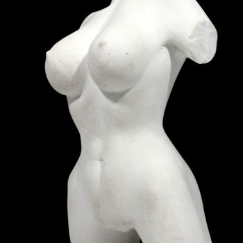 Sculpture titled "white bust" by Lawrence, Original Artwork, Resin