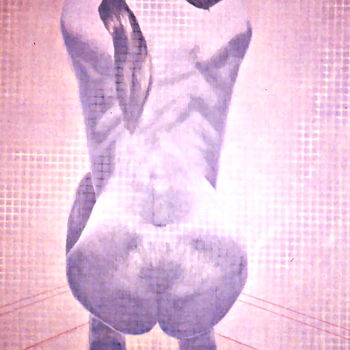 Peinture intitulée "naked in the corner" par Lawrence, Œuvre d'art originale, Acrylique