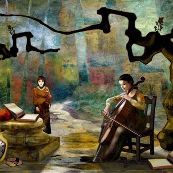 Arte digitale intitolato "Humbles extases" da Layachi Hamidouche, Opera d'arte originale, Lavoro digitale 2D