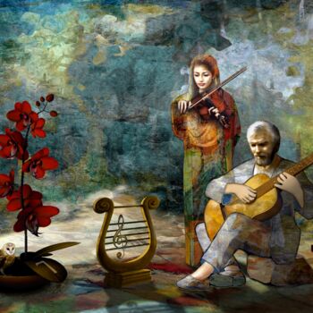 Arts numériques intitulée "Le Septième Chant (…" par Layachi Hamidouche, Œuvre d'art originale, Travail numérique 2D