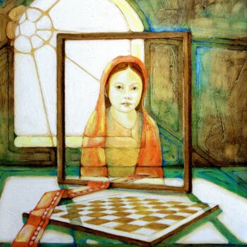 Malarstwo zatytułowany „Transparence *” autorstwa Layachi Hamidouche, Oryginalna praca, Akryl