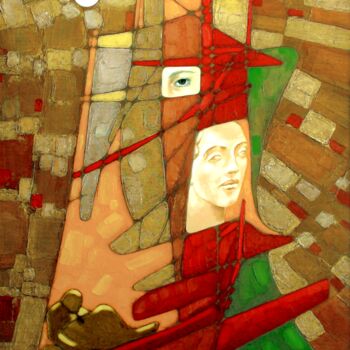 Peinture intitulée "L'avers de l'androï…" par Layachi Hamidouche, Œuvre d'art originale, Acrylique