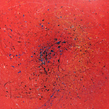 Peinture intitulée "rouge" par Philippe Layani, Œuvre d'art originale, Acrylique