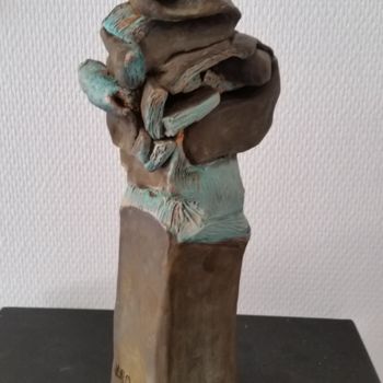 Sculpture intitulée "livres oubliés" par Laydev, Œuvre d'art originale, Céramique